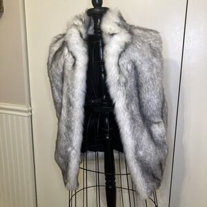 Donna Salyer's Fabulous Furs Vest Faux Red Fox Women Large Mob Wife Snow Bunny